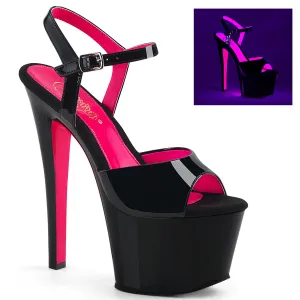 7" Heel UV Reactive Platform Sandal (SKY-309TT)