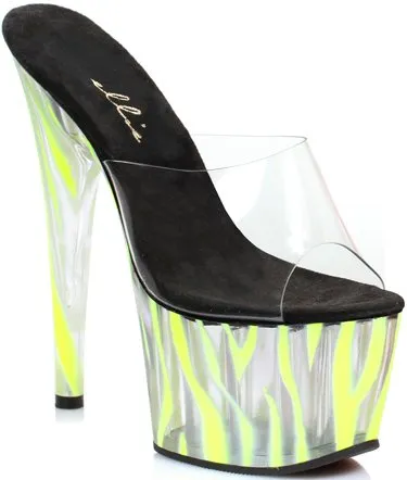 7" Stiletto Mule Sandal Platform(ES709-ZEBRA)