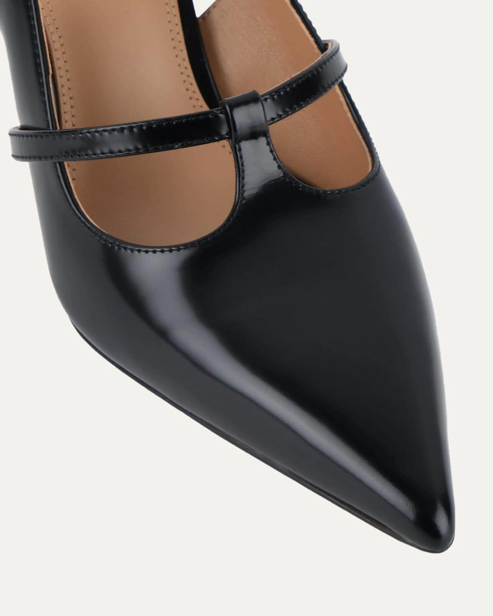 ABIGAIL HIGH HEELS BLACK BOX LEATHER