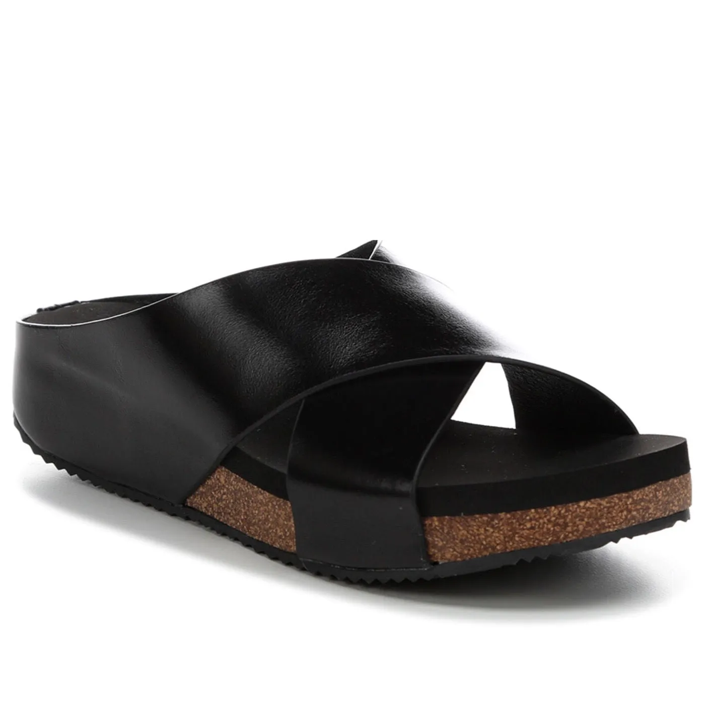 Ablette Rustic Leather Criss Cross Sandal