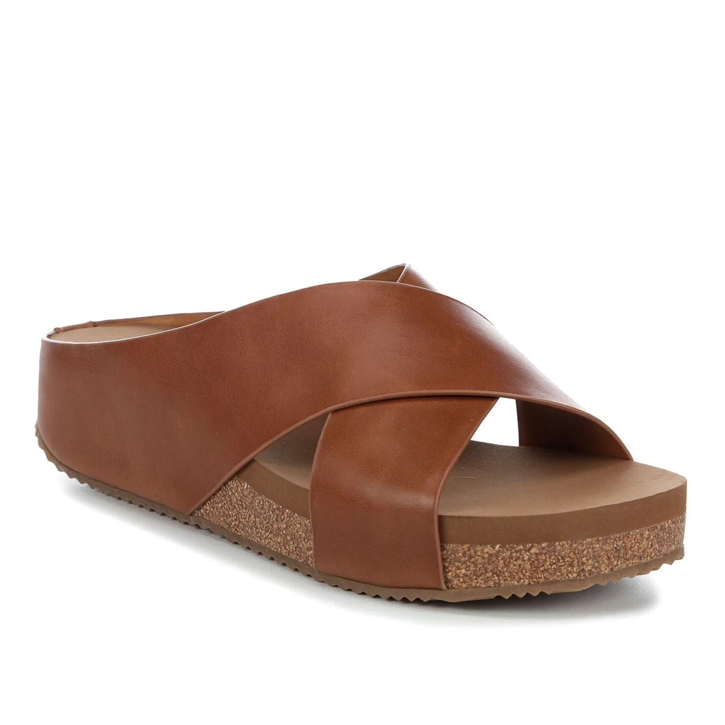 Ablette Rustic Leather Criss Cross Sandal