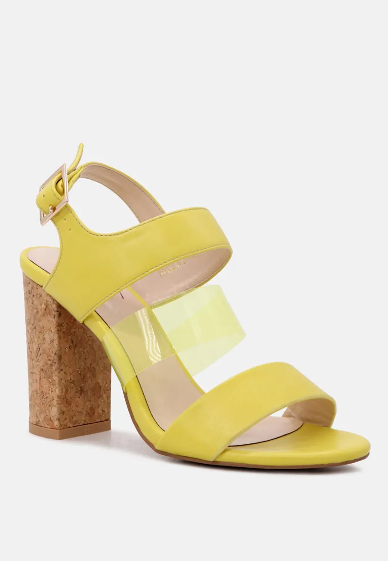 Alisha Clear Strap Block Heeled Sandals