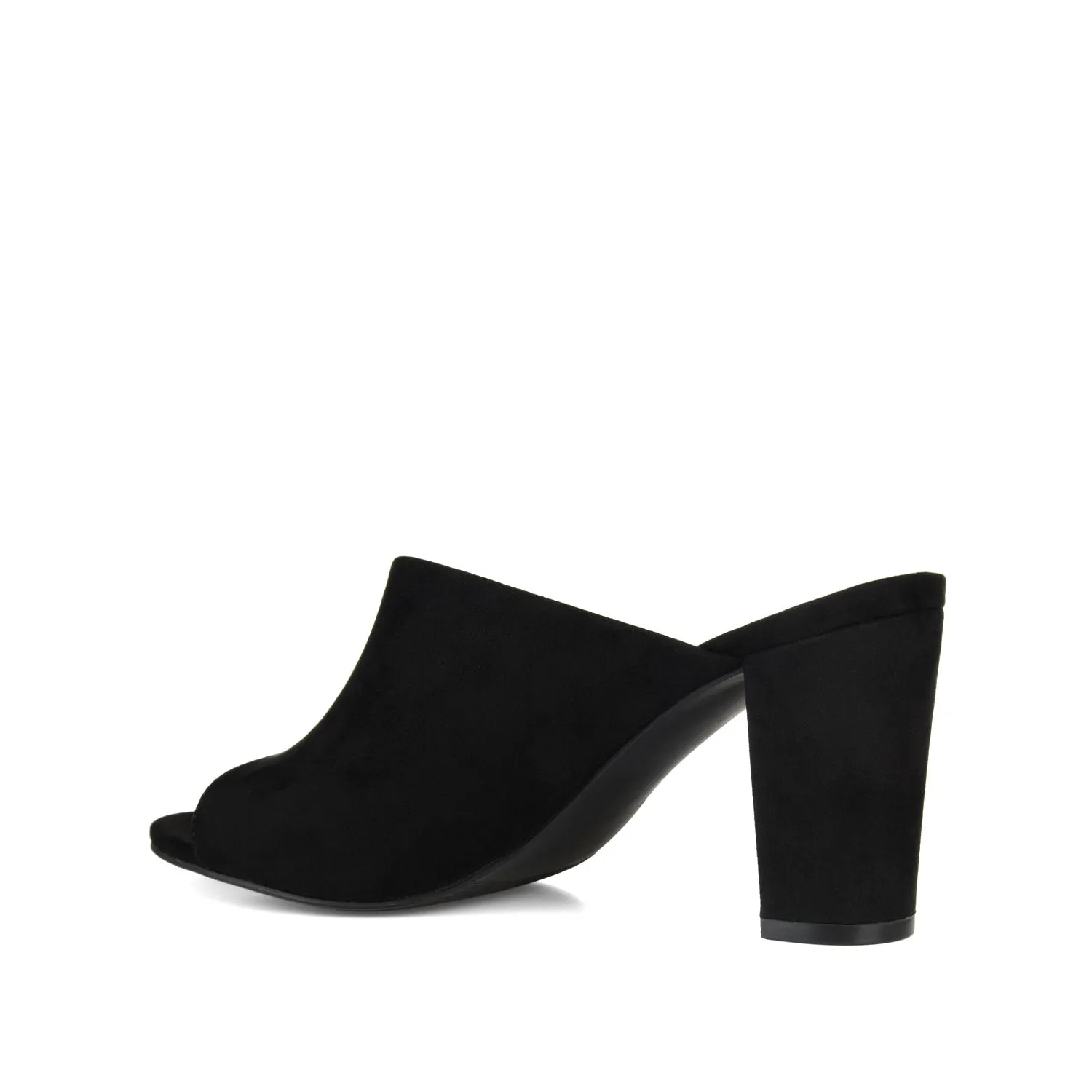 ALLEA BLOCK HEELS IN FAUX SUEDE