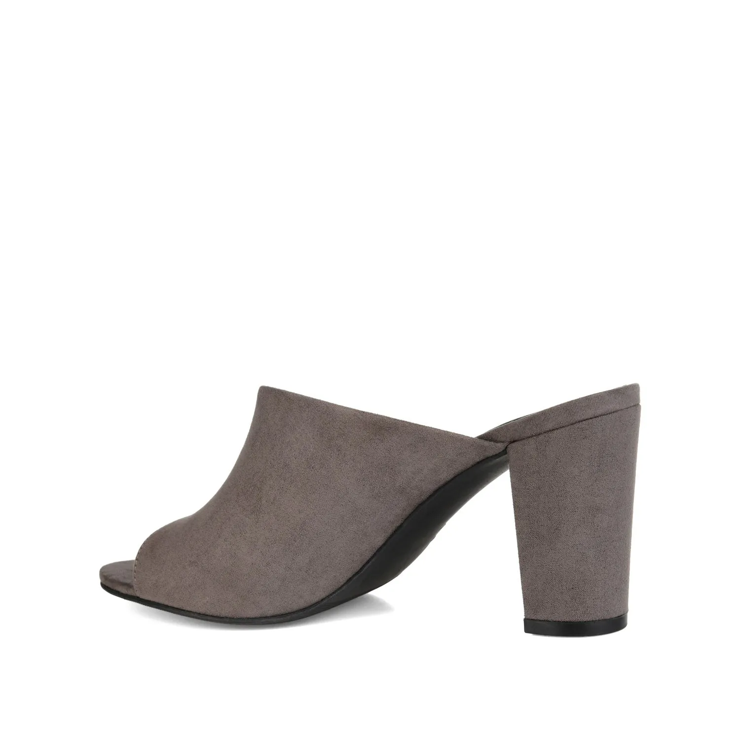 ALLEA BLOCK HEELS IN FAUX SUEDE