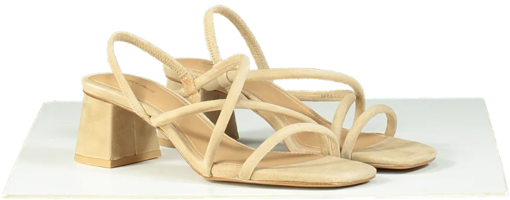 & Other Stories Nude Strappy Block Heel Sandals UK 3