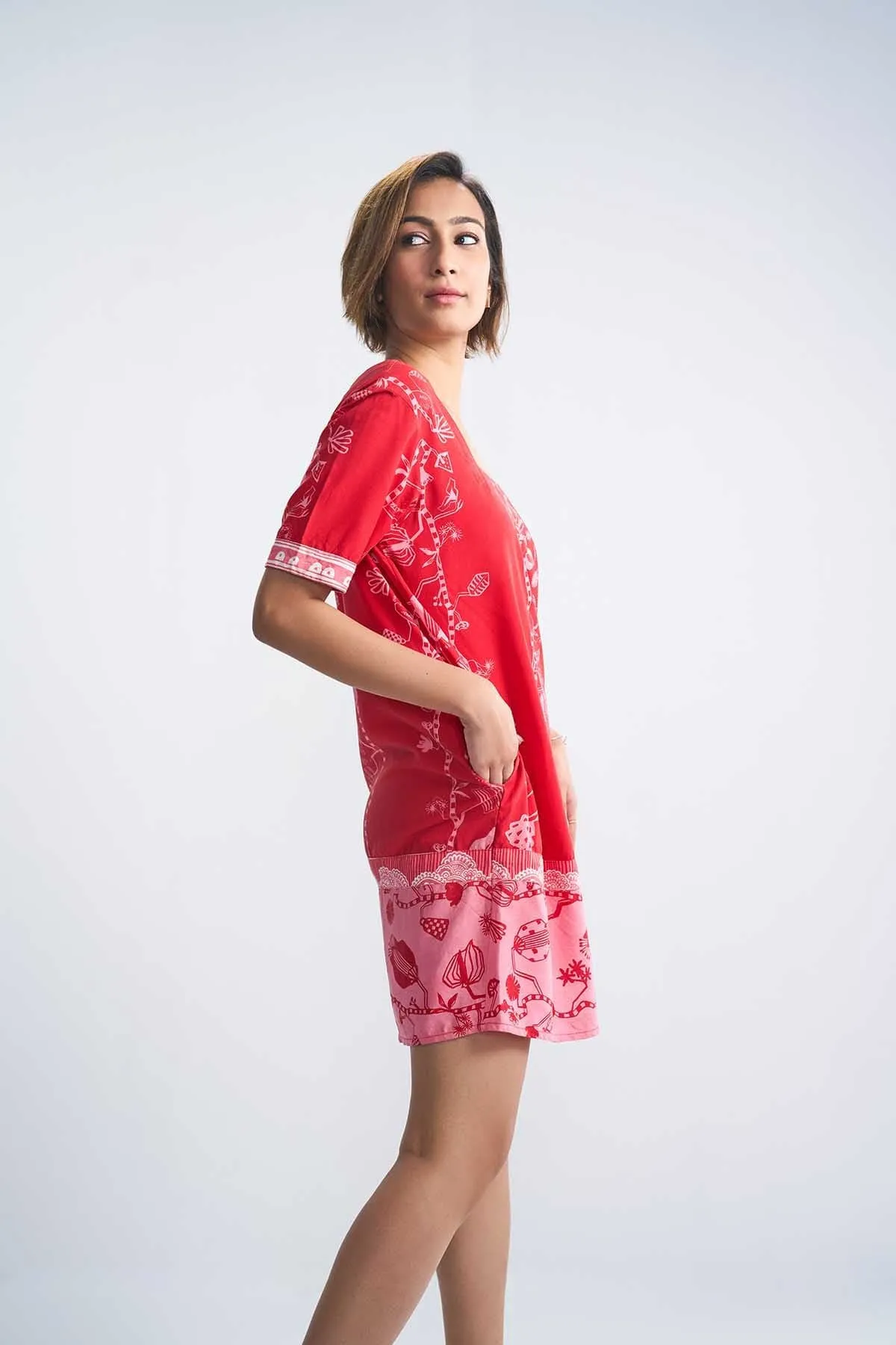 Arakta Short Dress (Relentless Red)