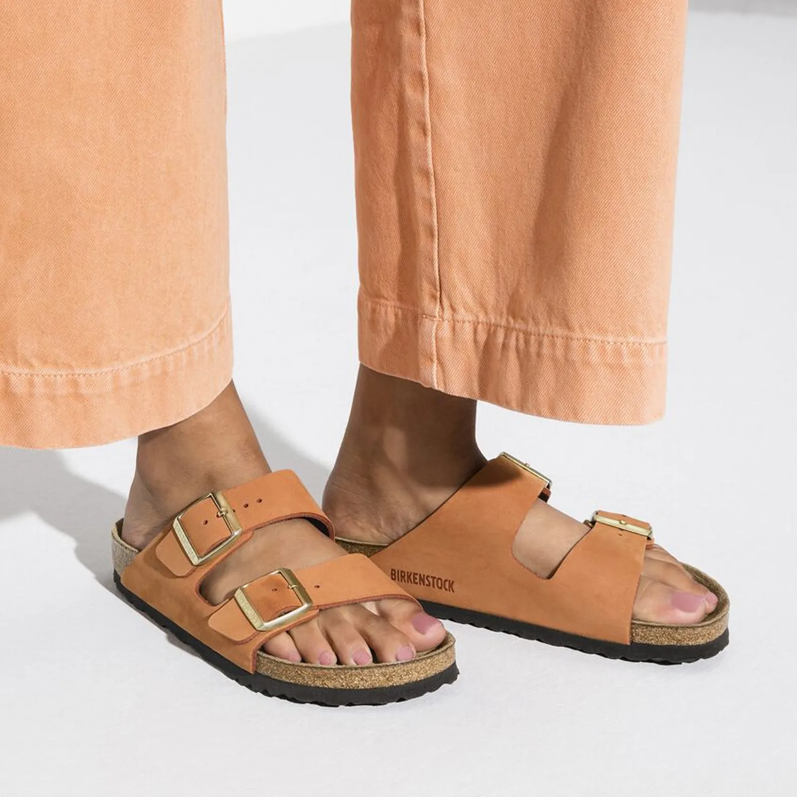 Birkenstock Arizona Soft Footbed Narrow Slide Sandal (Women) - Pecan Nubuck