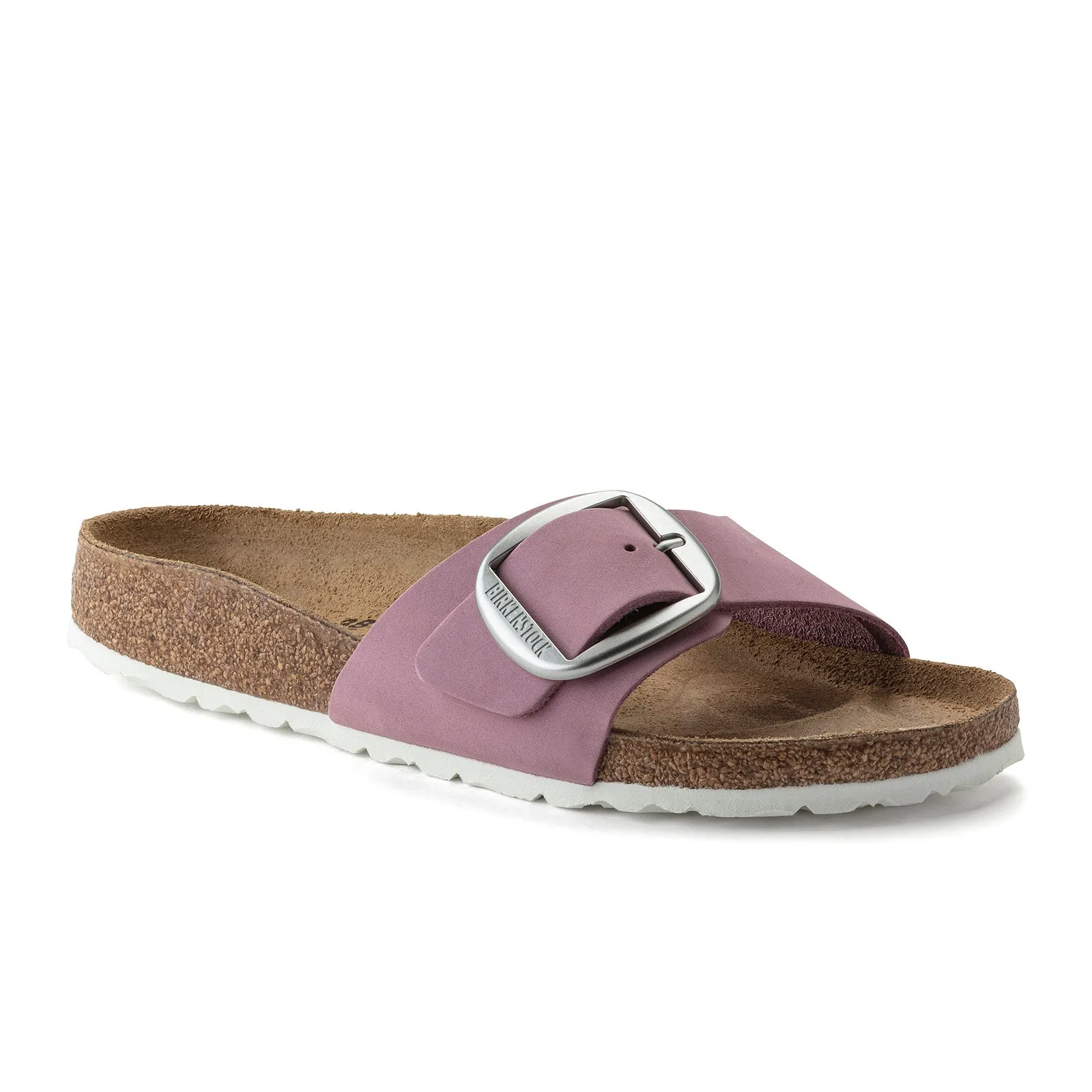 Birkenstock Madrid Big Buckle Narrow Slide Sandal (Women) - Orchid Nubuck