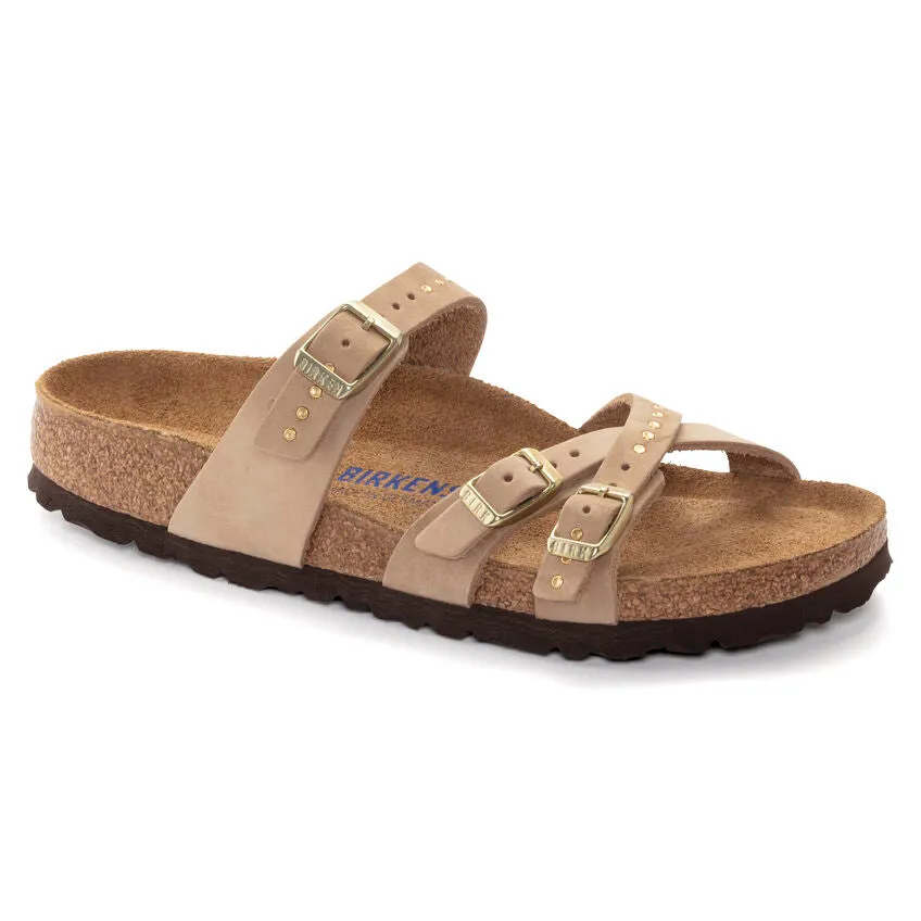 Birkenstock Women's Franca Soft Footbed Nubuck Leather (Sandcastle)