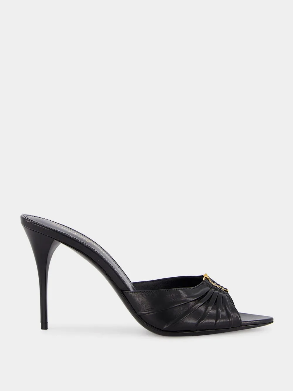 Black Babylone Open Toe Mules