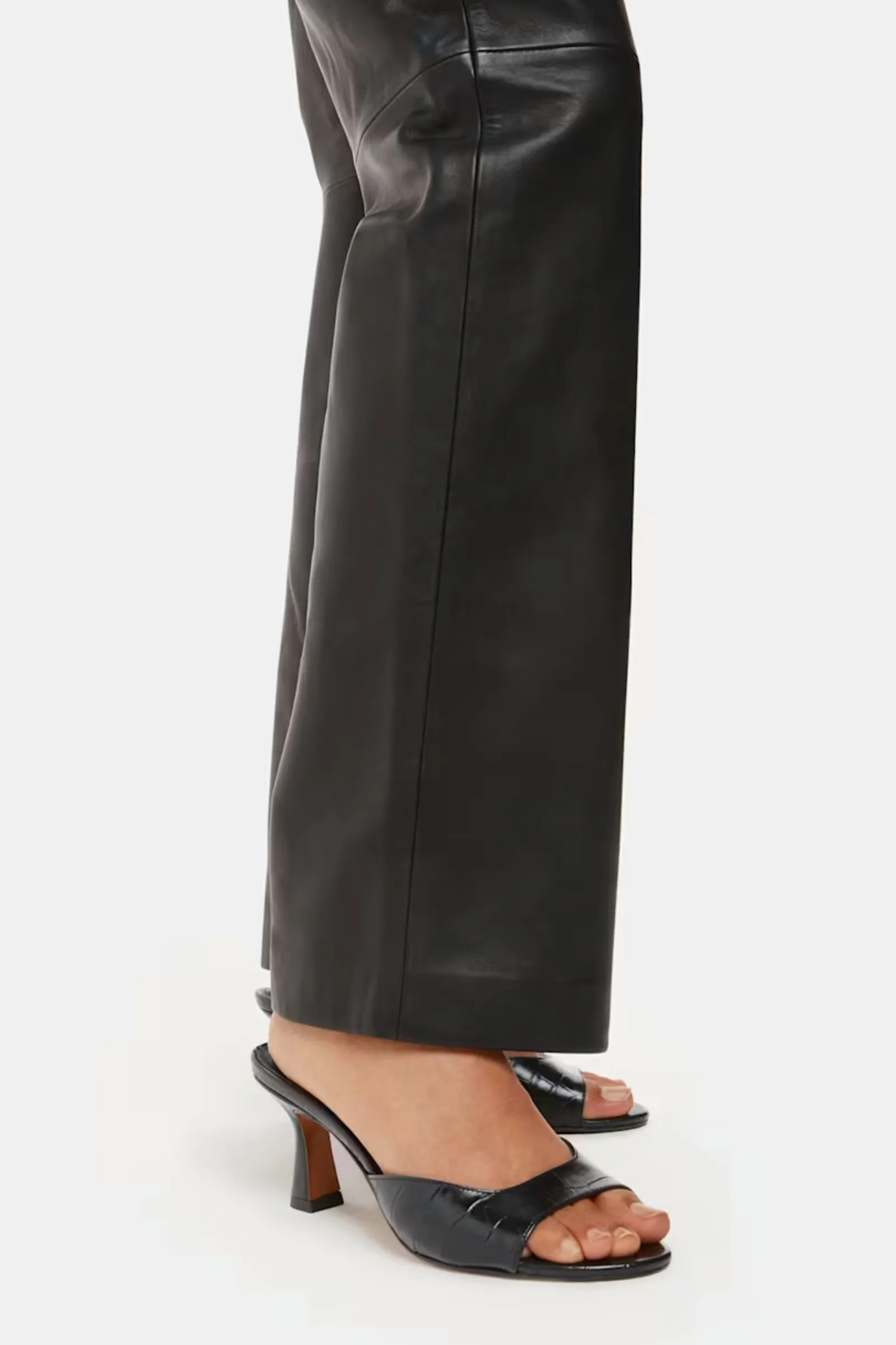 Black Pia Slip On Mule