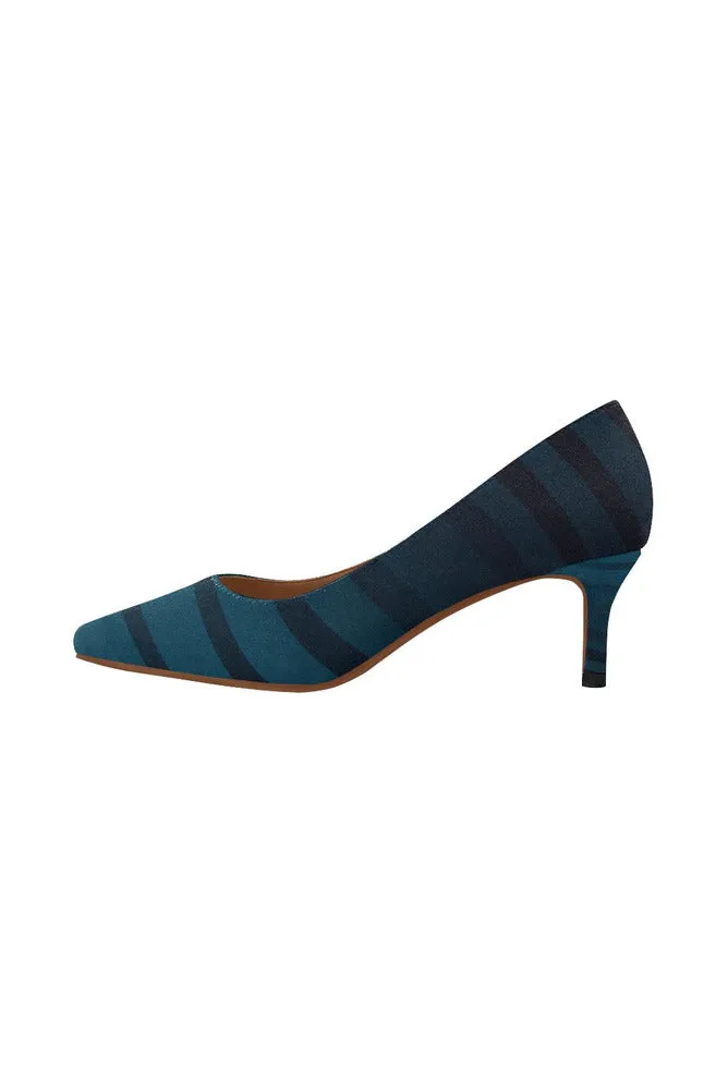 Blue Zebra Women's Pointed Toe Low Heel Pumps