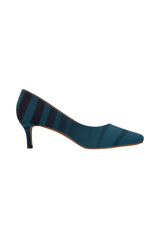 Blue Zebra Women's Pointed Toe Low Heel Pumps