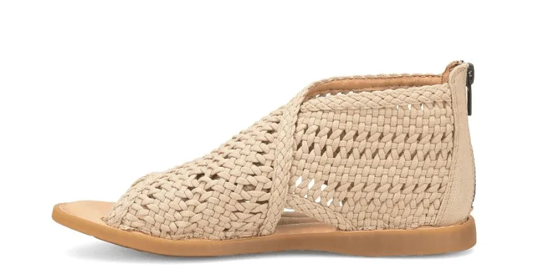 Born Women's Iwa Mac Cream Knit Fabric Sandals BR0046679-CRM