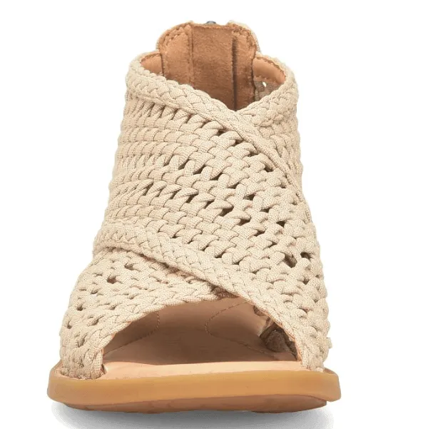 Born Women's Iwa Mac Cream Knit Fabric Sandals BR0046679-CRM