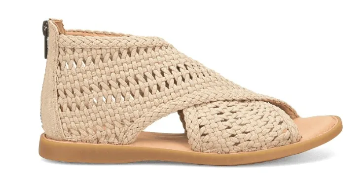 Born Women's Iwa Mac Cream Knit Fabric Sandals BR0046679-CRM