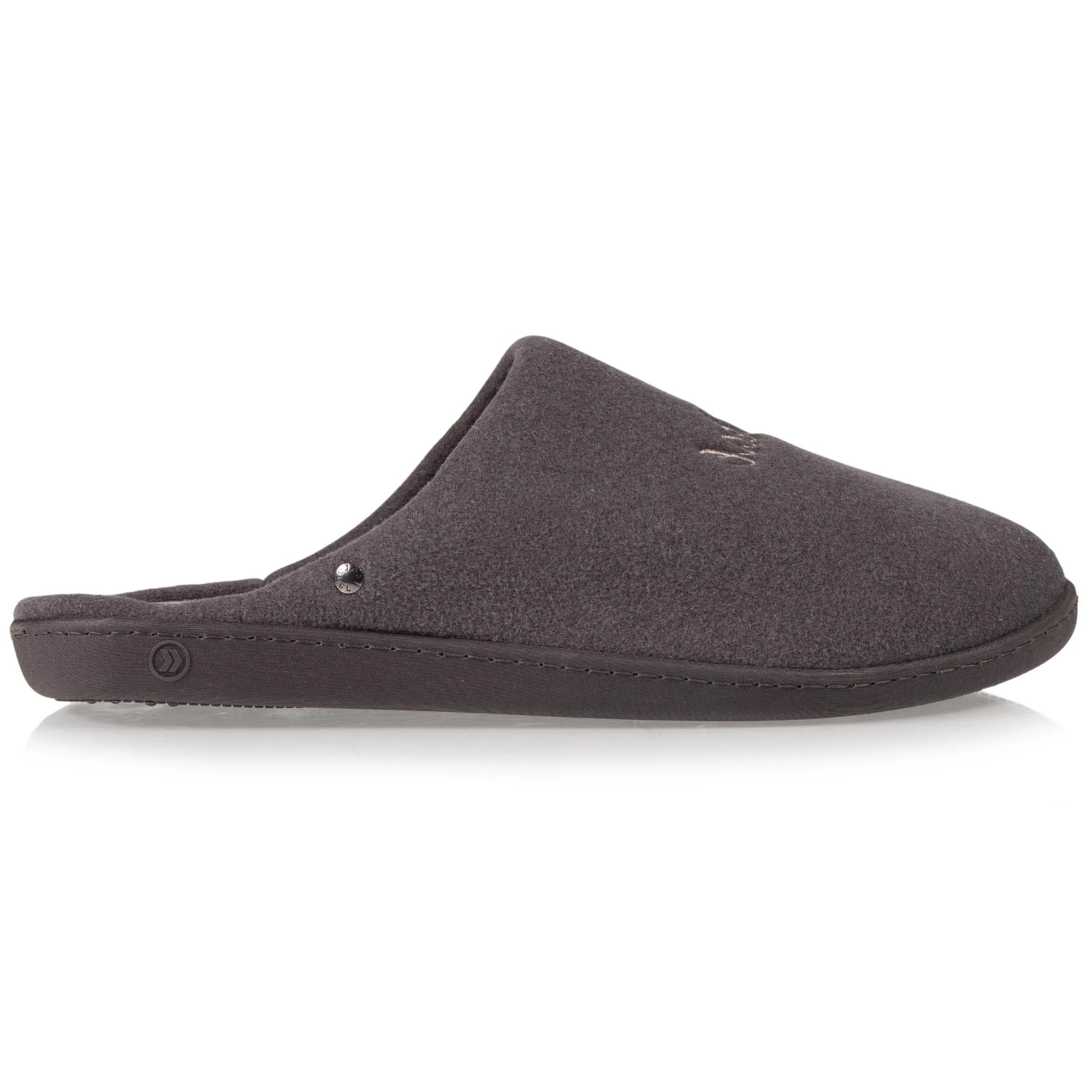 Chaussons mules Homme Gris Brodé