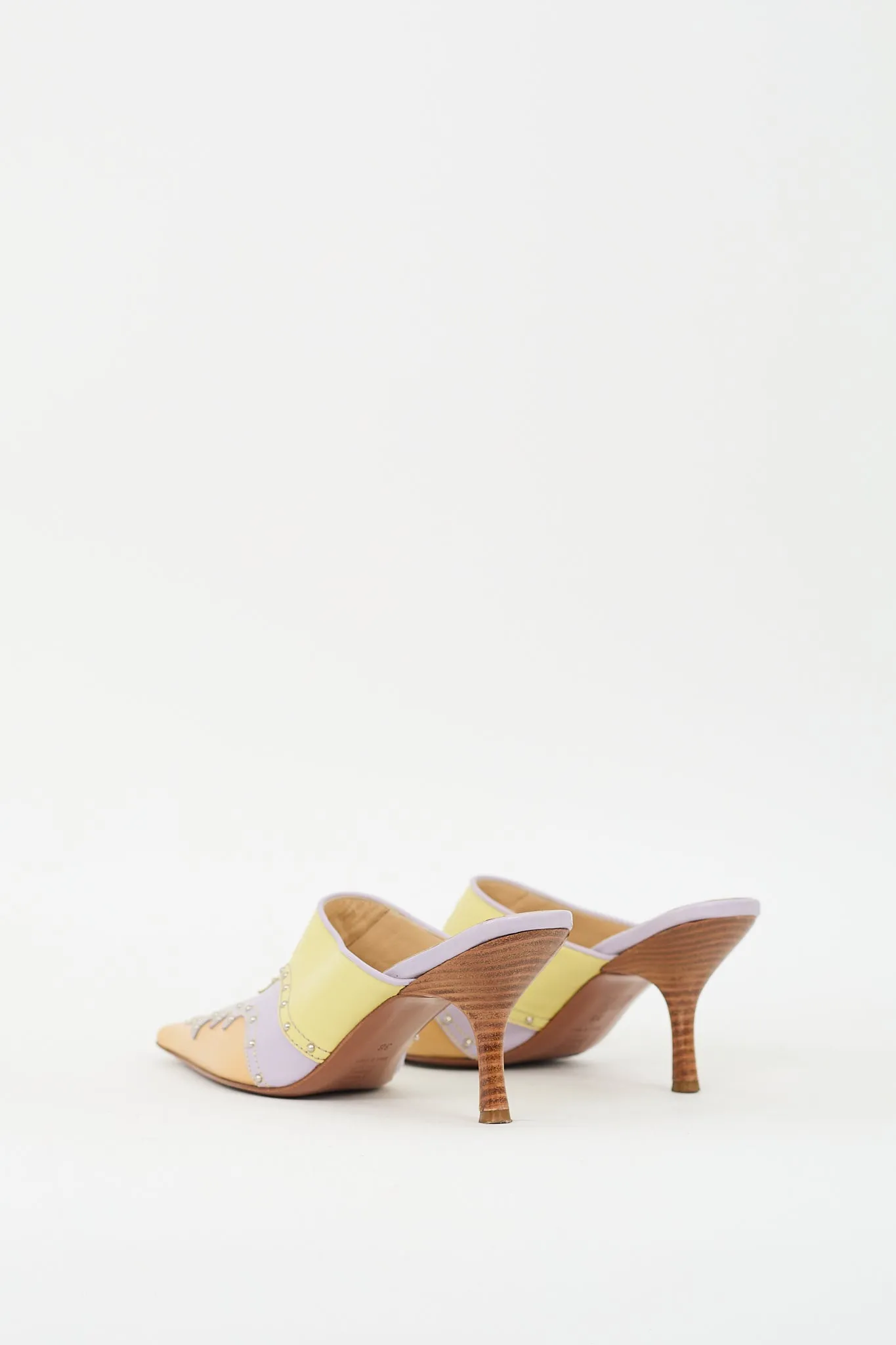 Cheap & Chic Beige & Multi Leather Mule