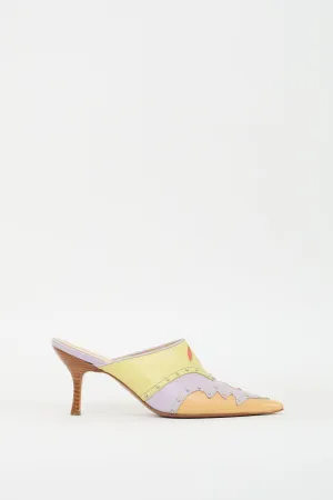 Cheap & Chic Beige & Multi Leather Mule