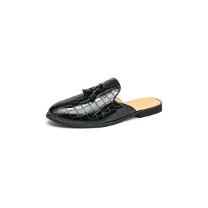 Chic CrocComfort Crocodile Pattern Slip-On Mules