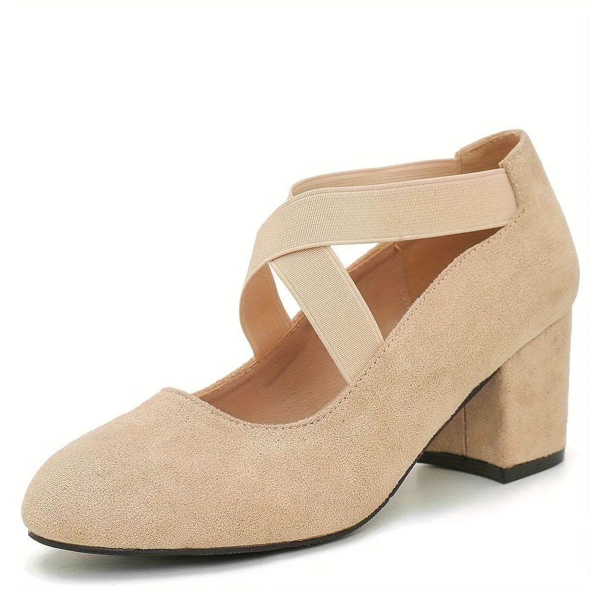 “Chic Women’s Chunky Heels | Elegant Solid Color Pumps for Day & Night”