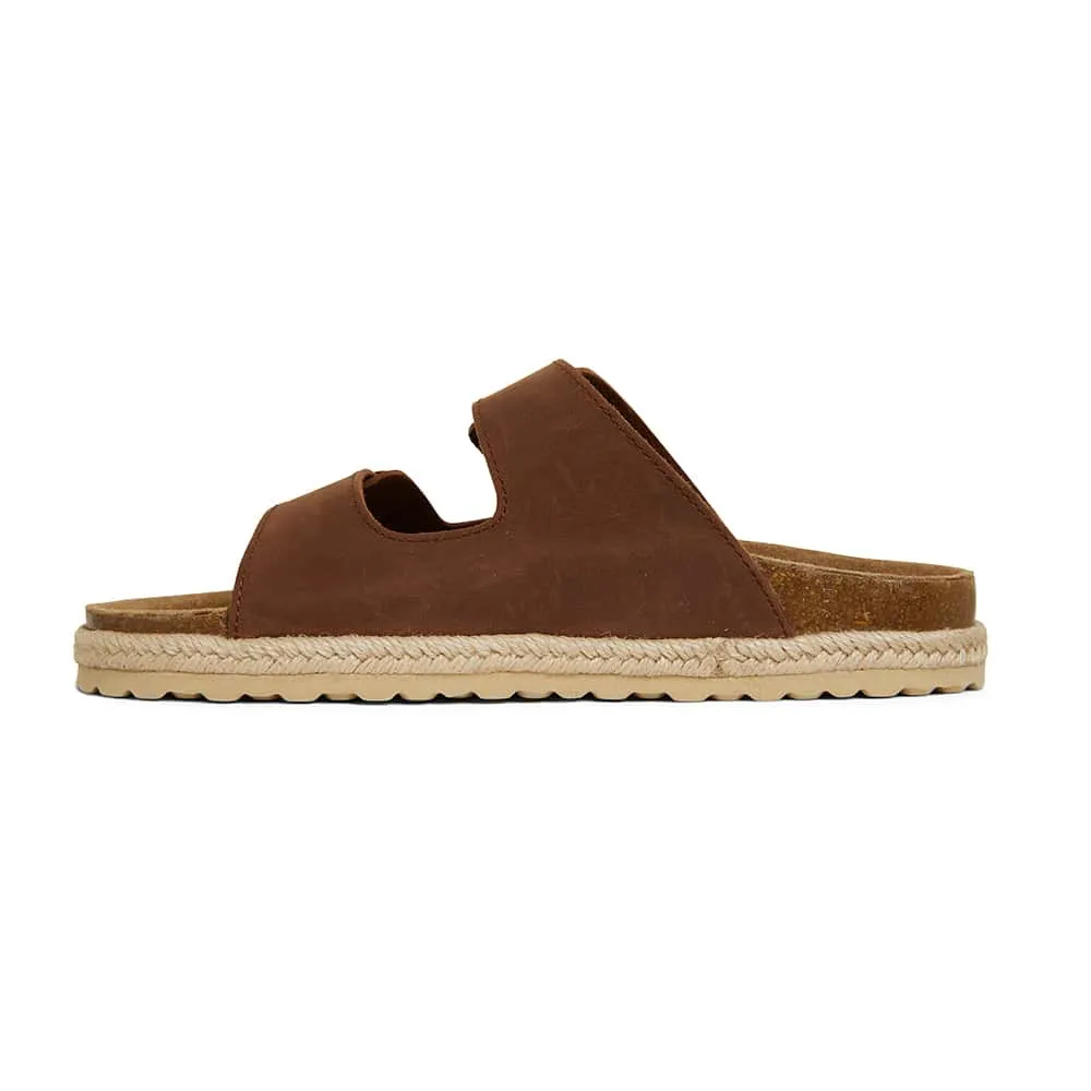 Crete Slide in Brown Nubuck