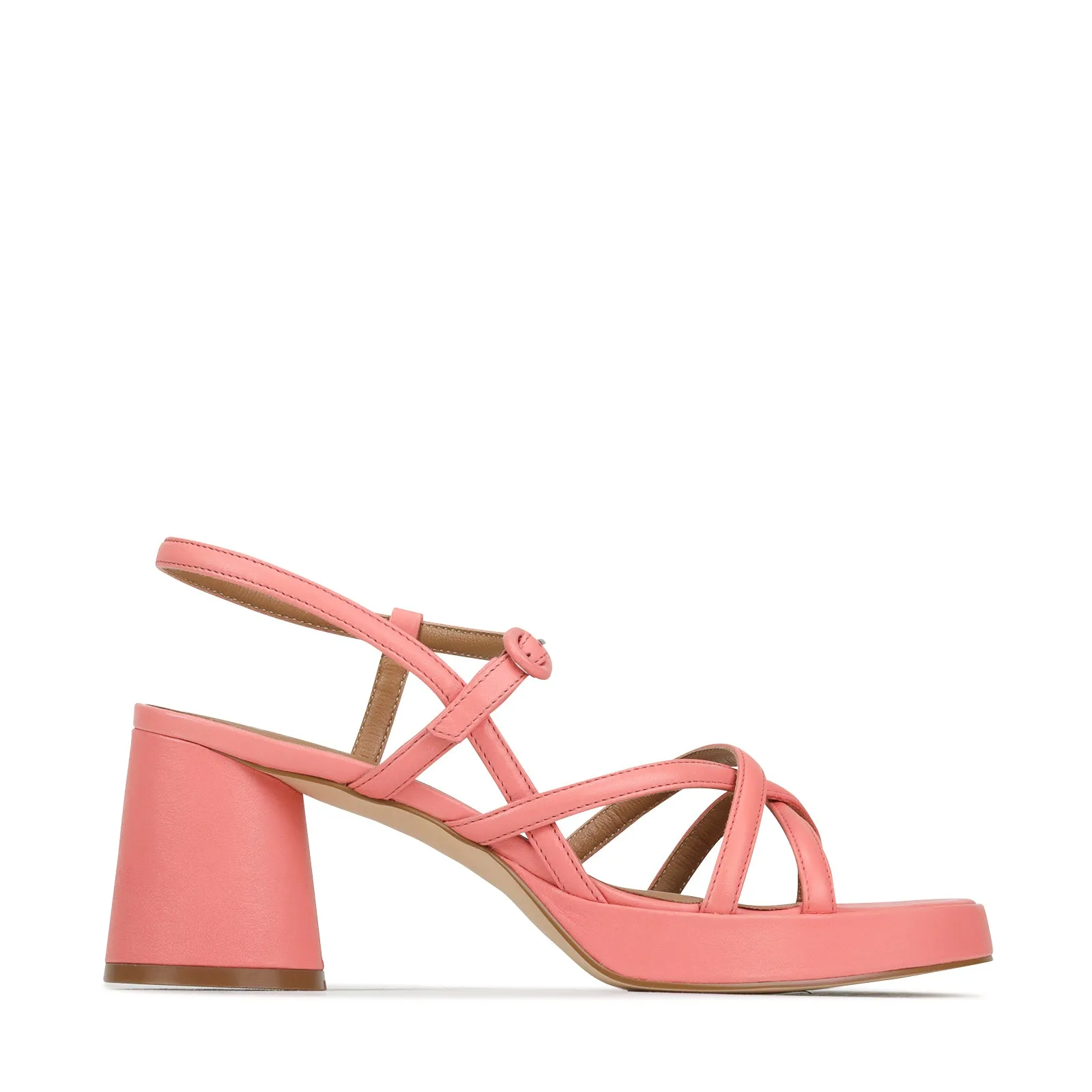 DORIANO LEATHER HEEL SANDALS