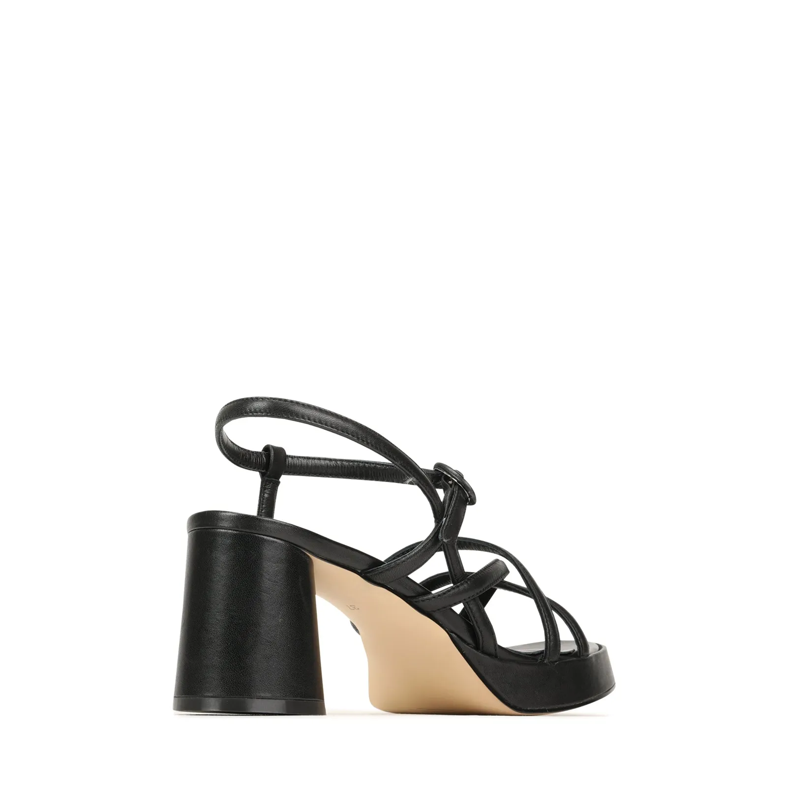 DORIANO LEATHER HEEL SANDALS