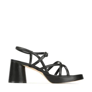 DORIANO LEATHER HEEL SANDALS