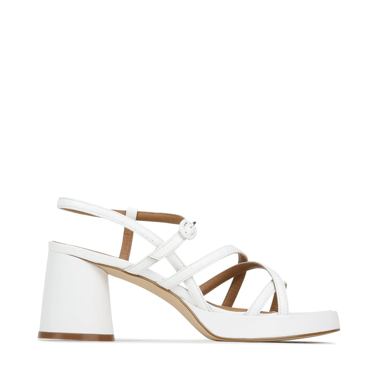 DORIANO LEATHER HEEL SANDALS