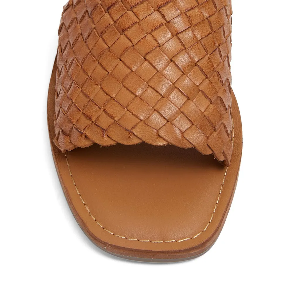 Elmore Slide in Tan Leather