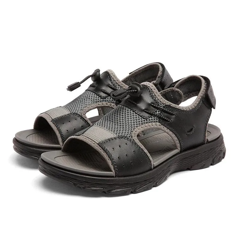 FZ137 Men's Outdoor Microfiber Leather Sandals Casual Shoes