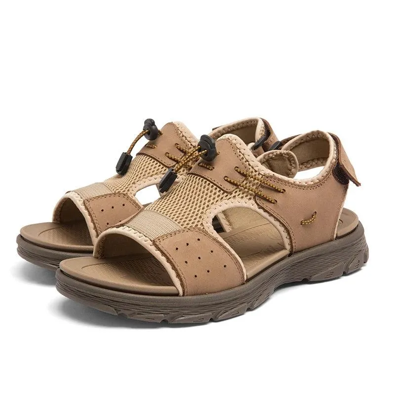 FZ137 Men's Outdoor Microfiber Leather Sandals Casual Shoes