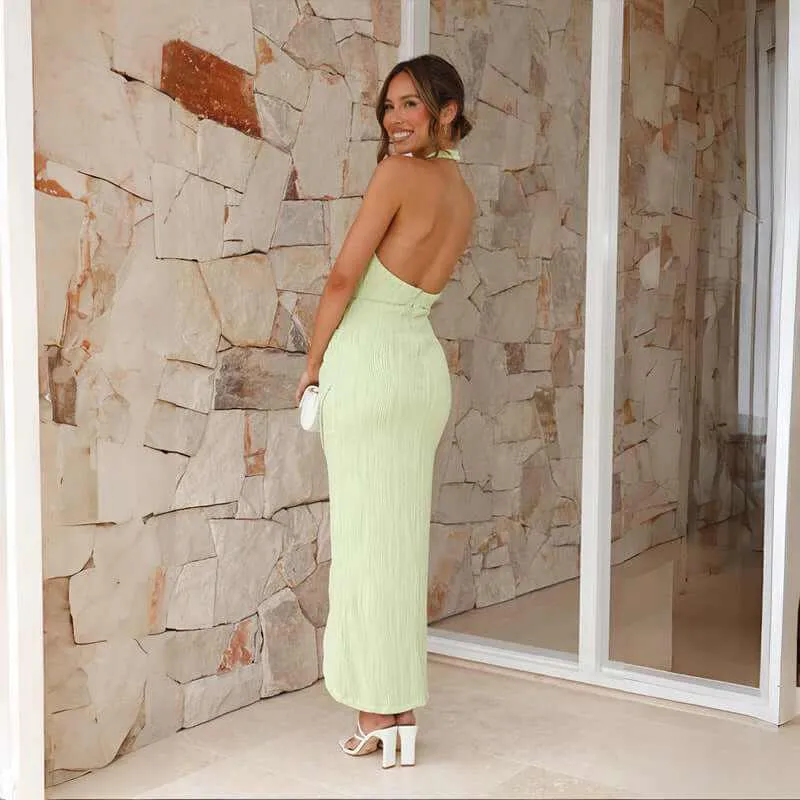 Glow Chic's Halter Split Long Dress