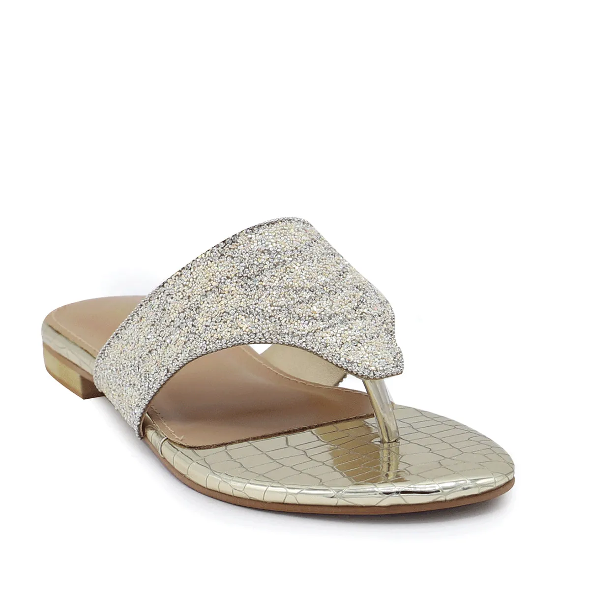 Golden Fancy Chappal 010106