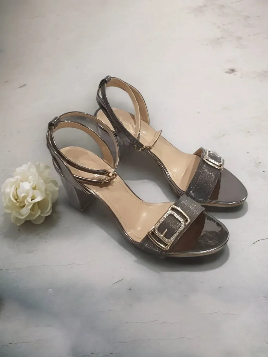 Gray Heel Sandal for women.