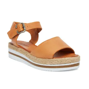 Holiday Espadrille in Cognac Leather