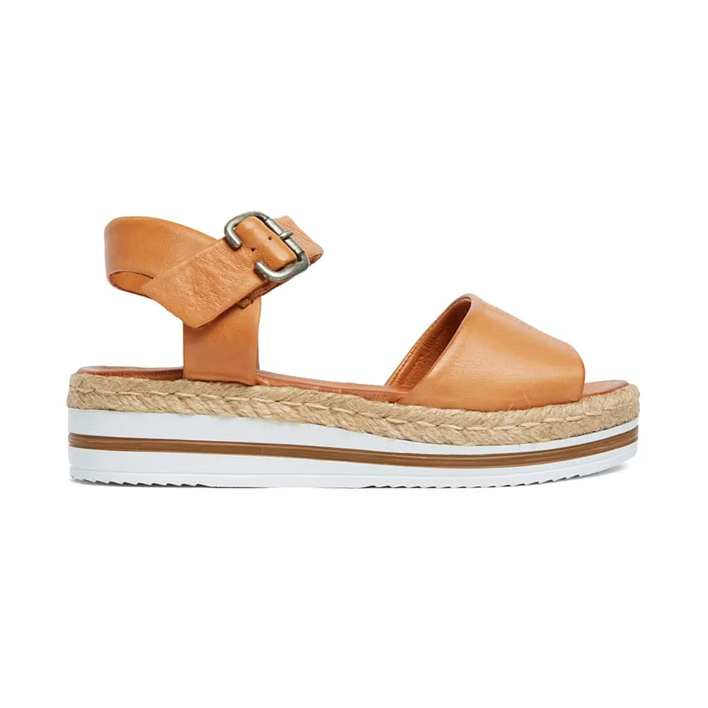 Holiday Espadrille in Cognac Leather