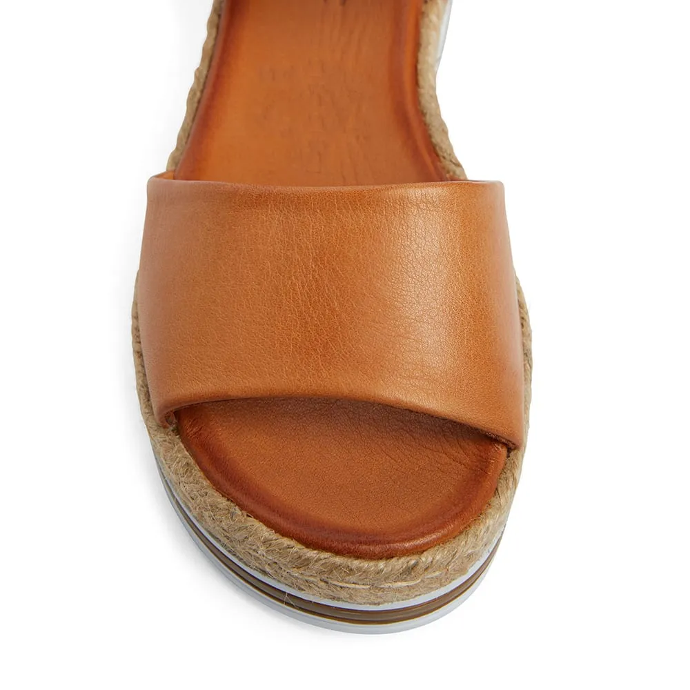 Holiday Espadrille in Cognac Leather