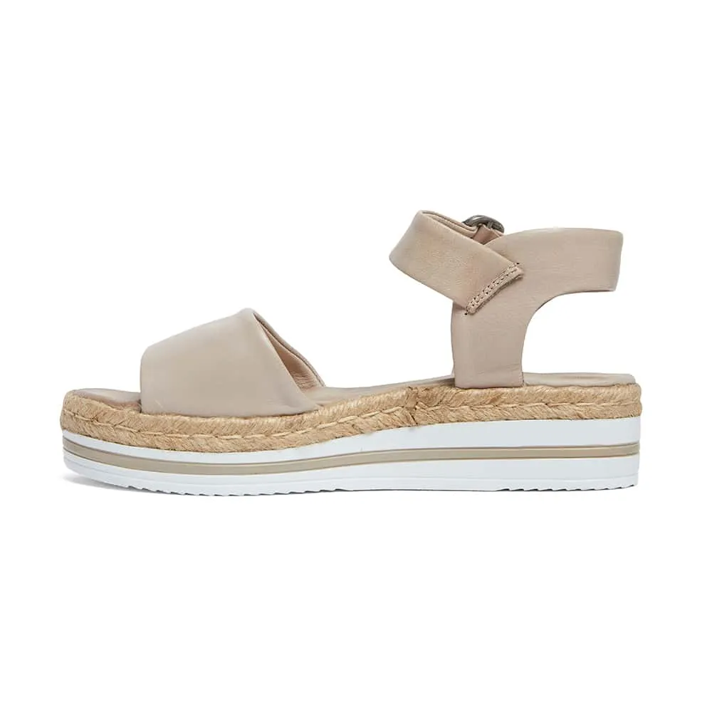 Holiday Espadrille in Nude Leather