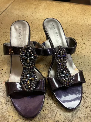 Karen Scott Purple Bead Heels (Size 9)