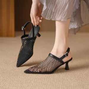 Ladies New Fashionable All-match Mesh High Heels