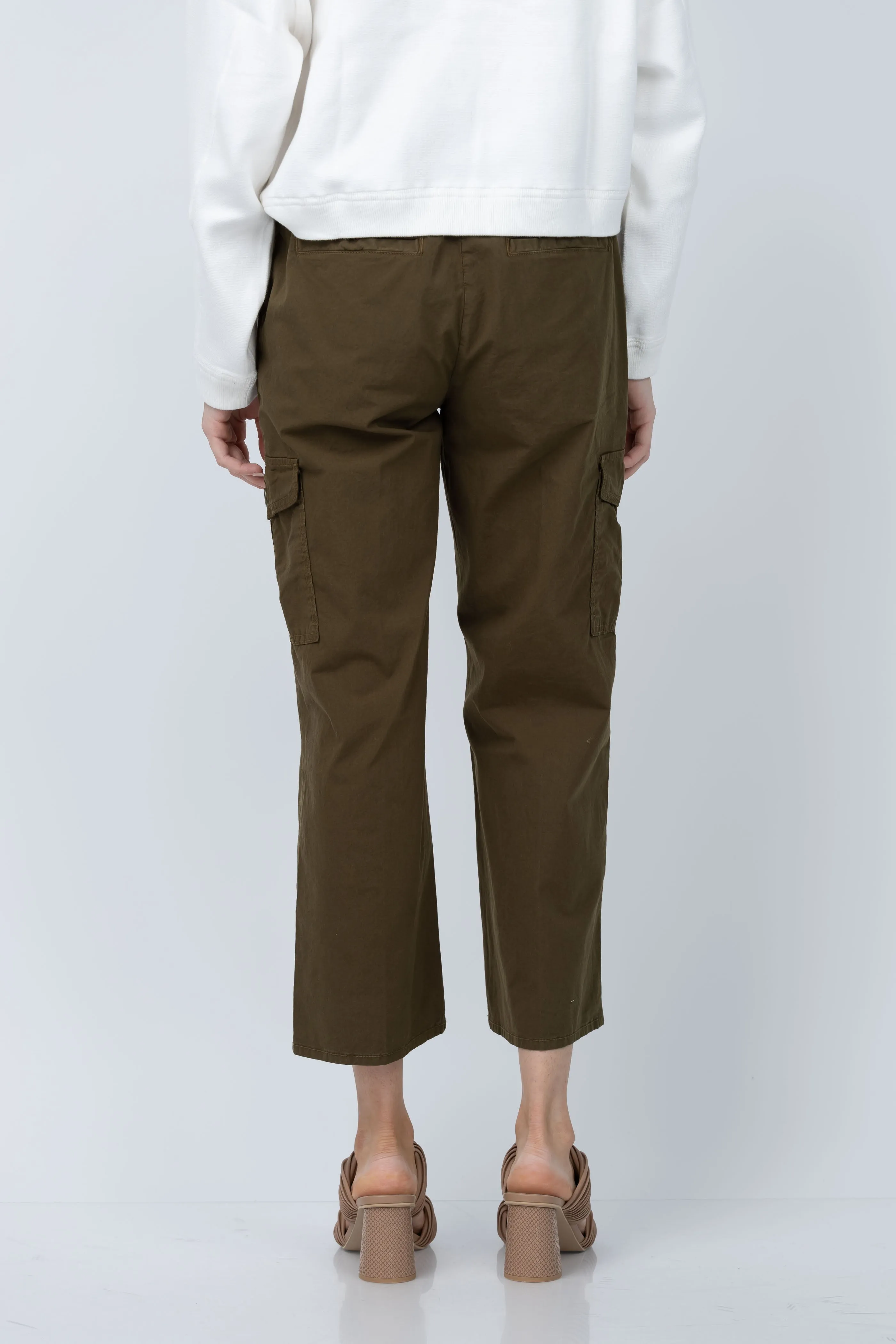 L'AGENCE Zoella High Rise Trek Trousers in British Khaki