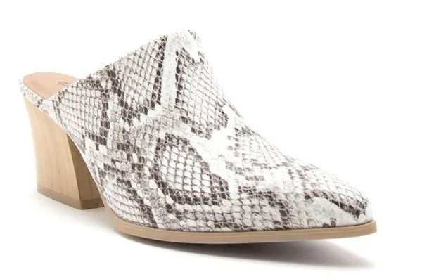 Layla snakeskin mules - Final Sale