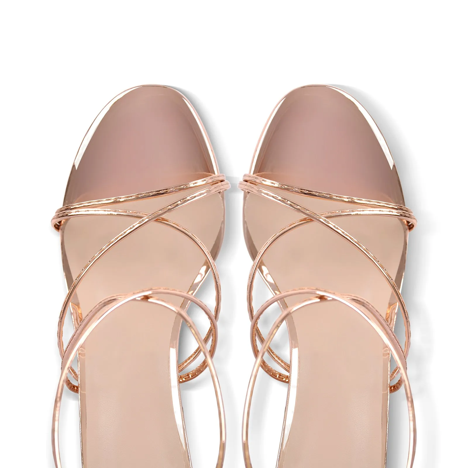 Open Toe Lace-up Chunky Sandals