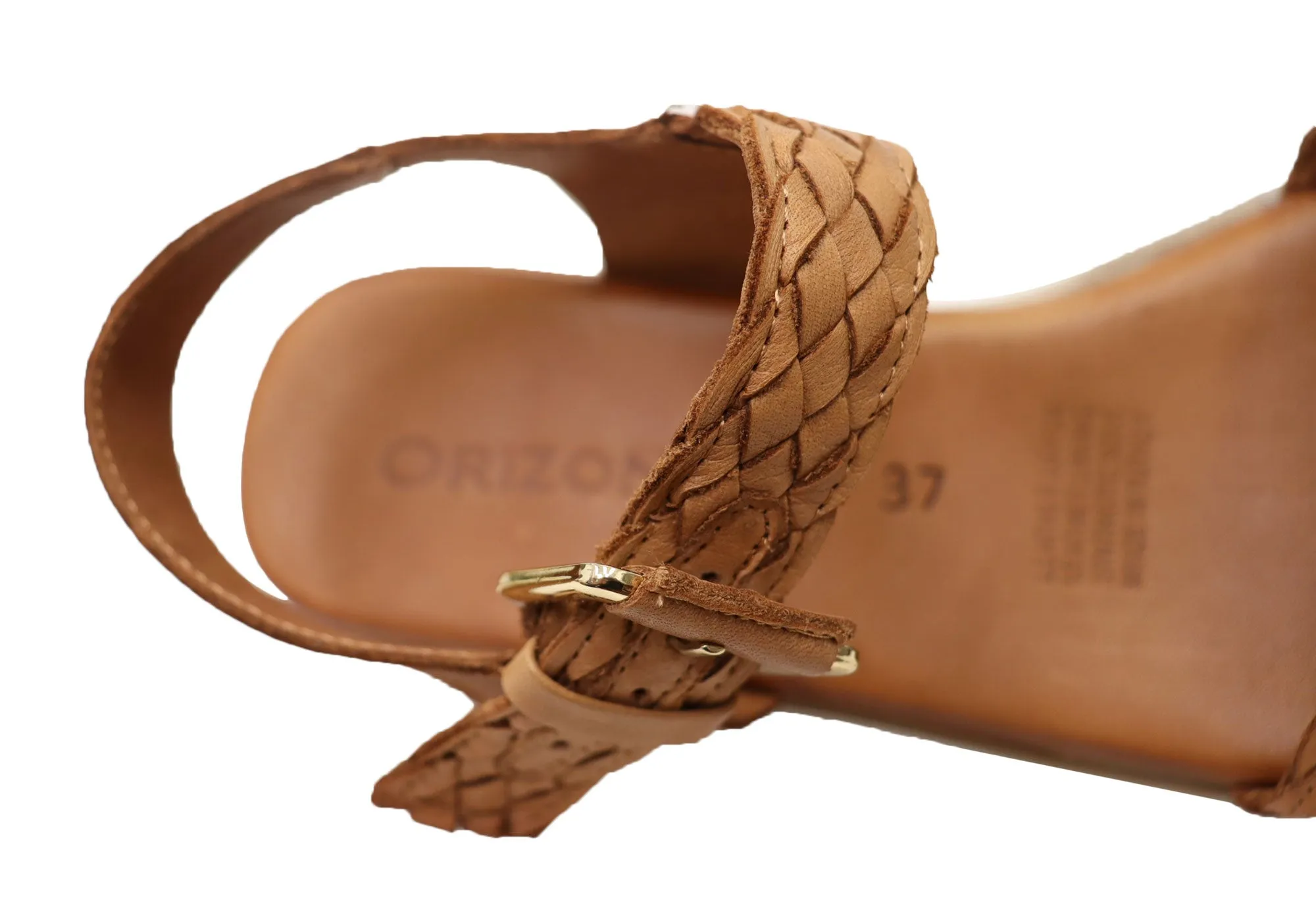 Orizonte Queni Womens Comfortable European Leather Wedge Sandals