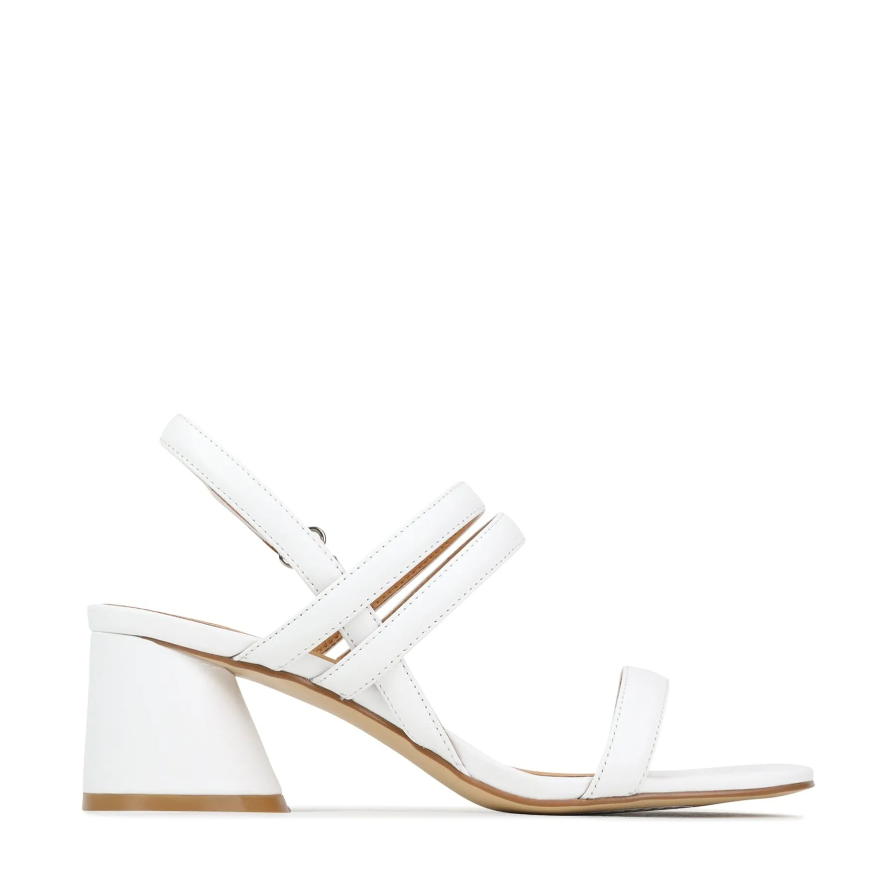 PETELLA LEATHER BLOCK HEEL SANDALS