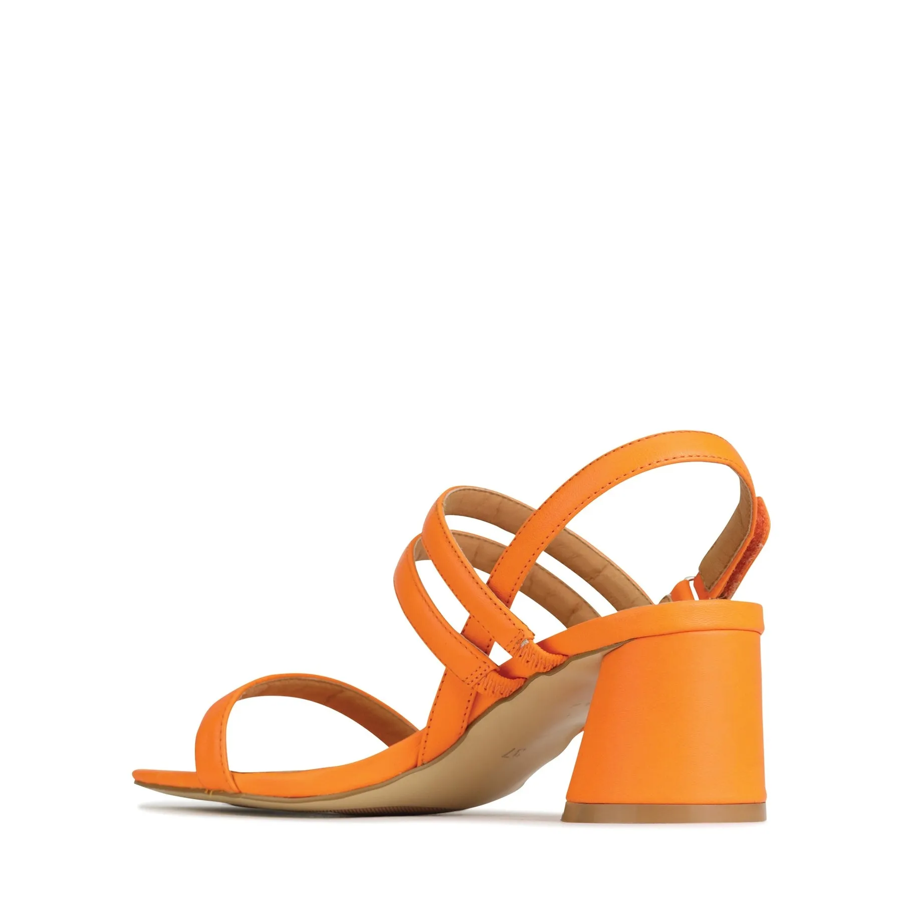 PETELLA LEATHER BLOCK HEEL SANDALS