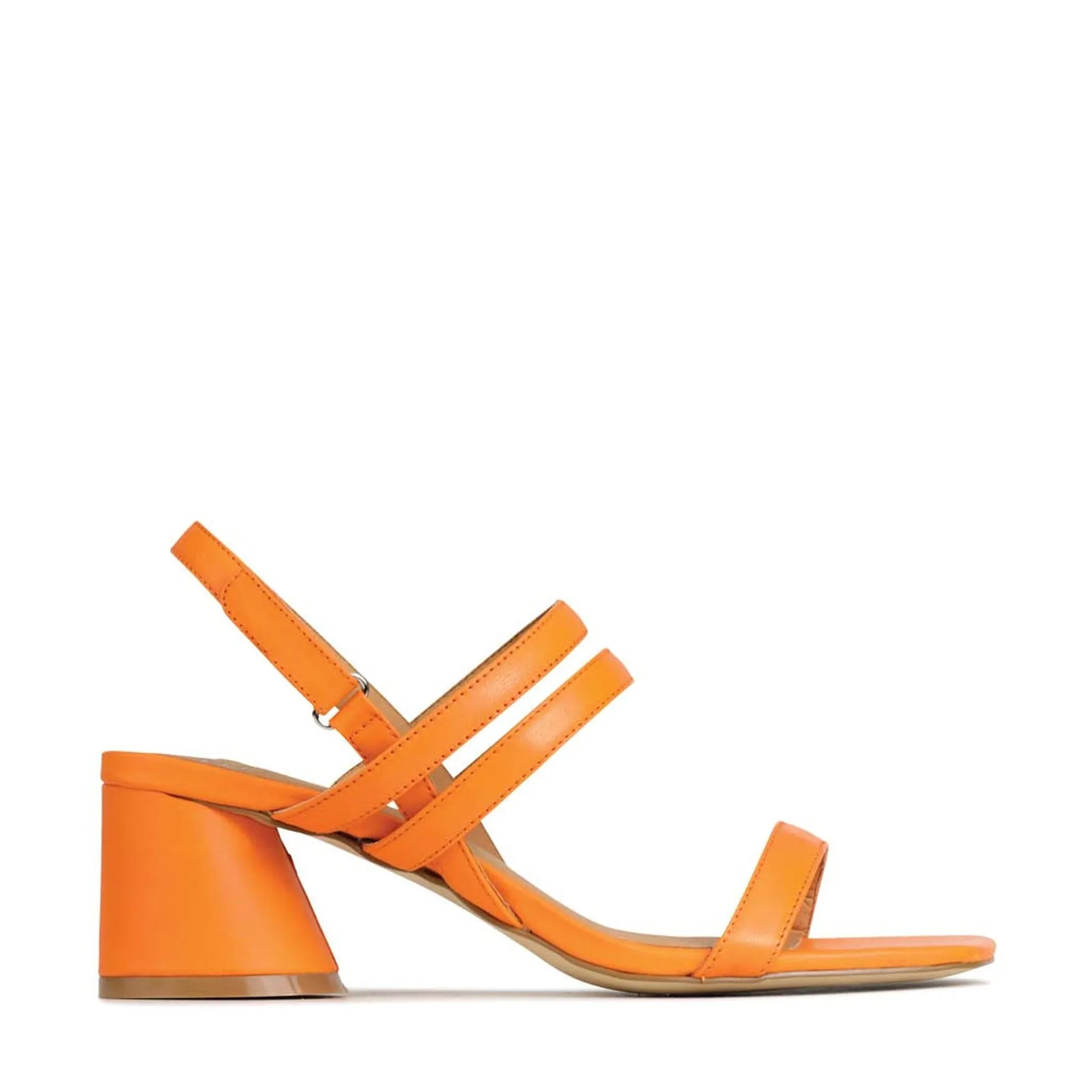 PETELLA LEATHER BLOCK HEEL SANDALS