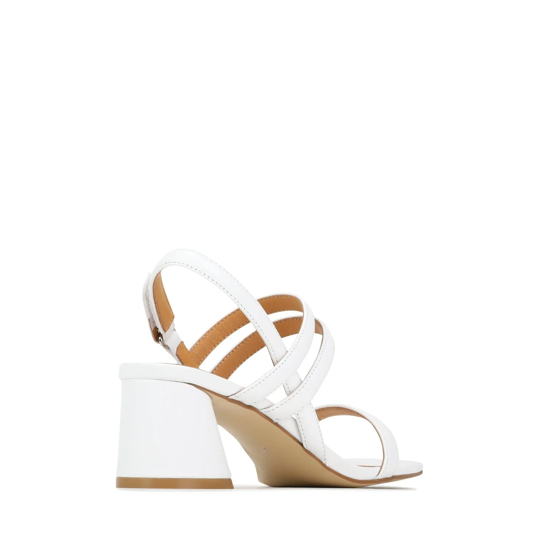 PETELLA LEATHER BLOCK HEEL SANDALS